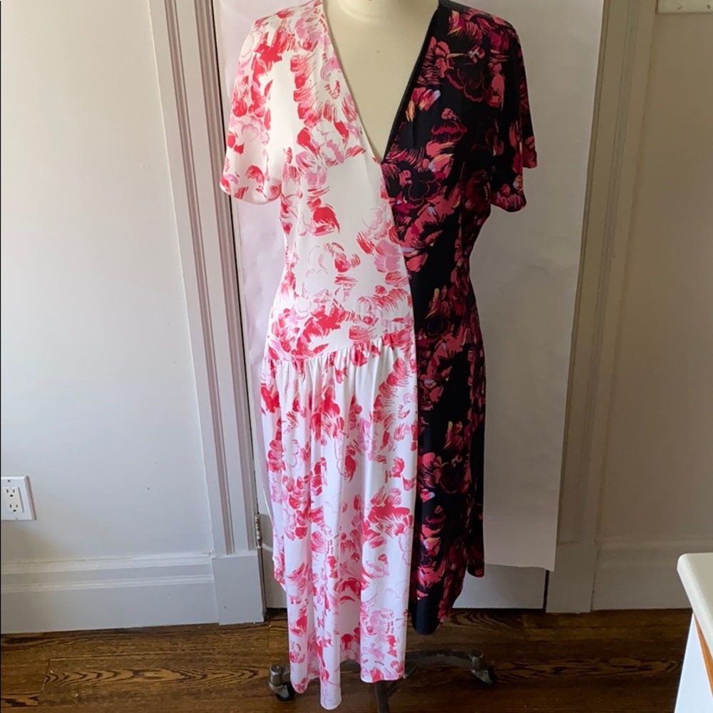 Silk print dress